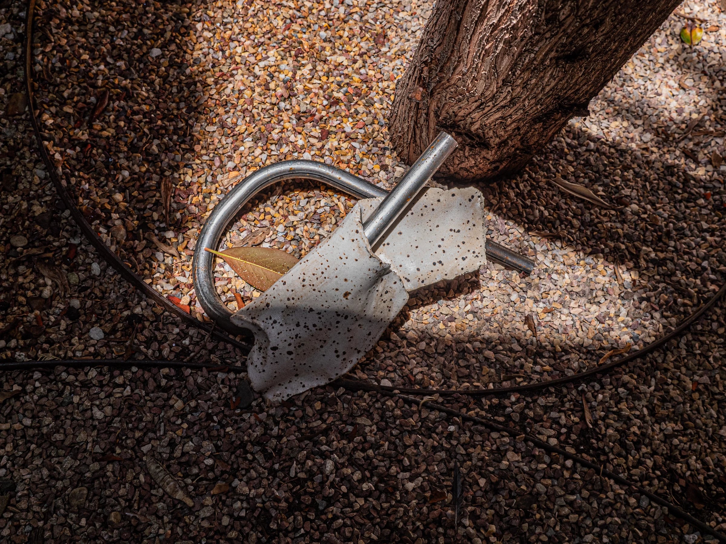 Detalle de superficie, materia y agua